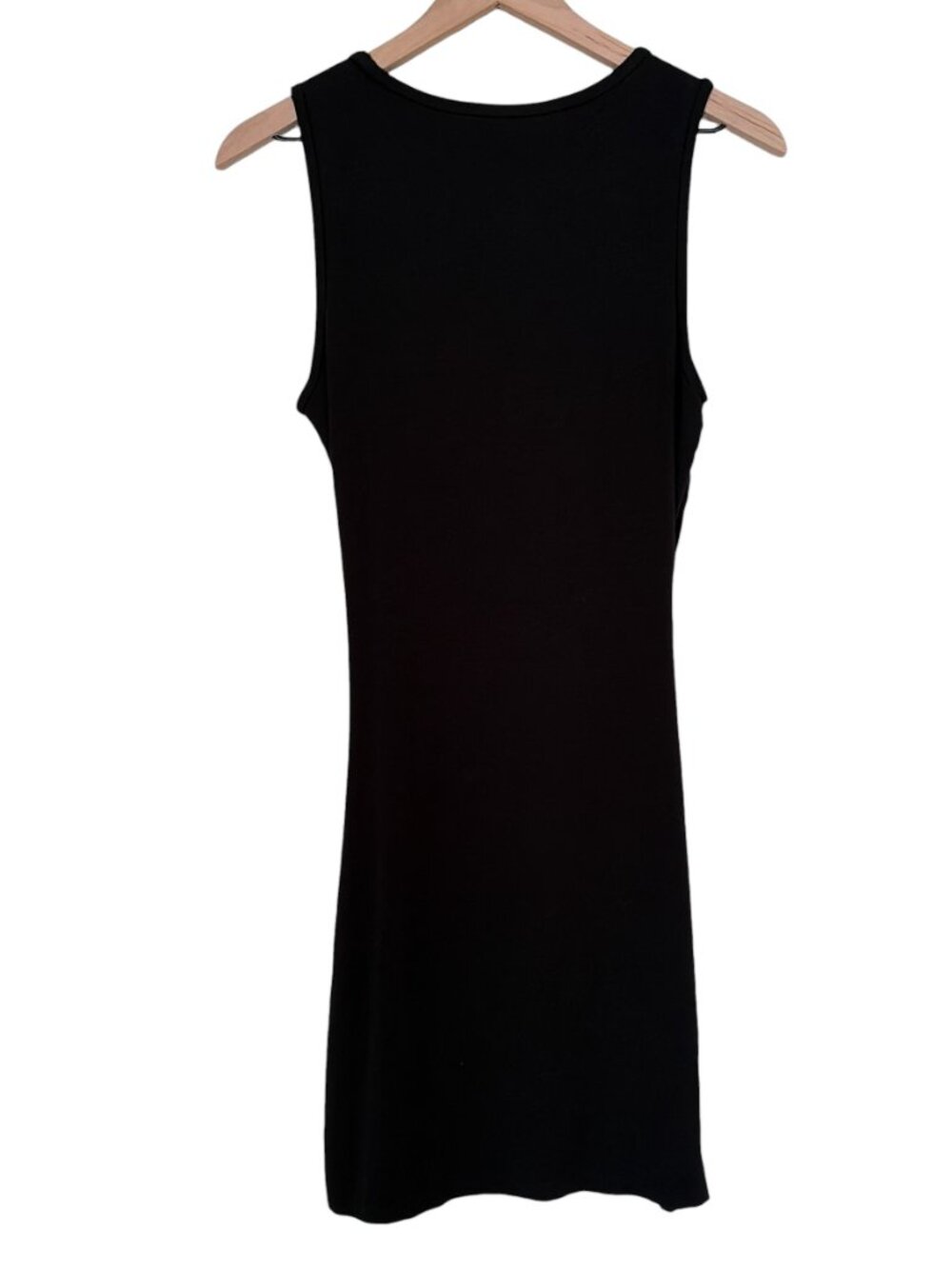 Good American Black Ruched Side Stretch Tank Mini Dress - Picture 6 of 6